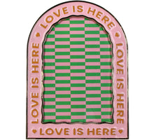 Photo Frame Zinc Alloy Pink 10x15cm ''love is...''
