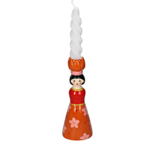 Candle Stick Flower Girl Dolomite Multi 6.4x6.8x18cm