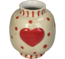 Vase Heart Dolomite Beige 14.1x14.1x16cm