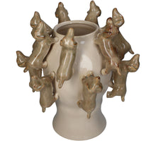 Vase Dachshund Stoneware Brown 25.5x25.5x28cm