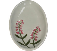 Plate Flower Porcelain Grey 14.5x8.9x1.5cm