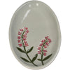 Plate Flower Porcelain Grey 14.5x8.9x1.5cm