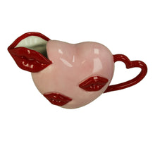 Vase Heart Stoneware Pink 27x10.5x16cm