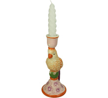 Candle Stick Bird Stoneware Multi 10x9.3x21cm