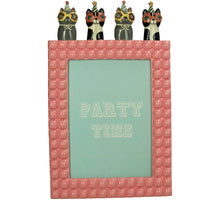 Photo Frame Party Cat Polyresin Pink 13x18cm