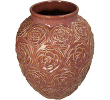 Vase Roses Stoneware Pink 28x28x34cm