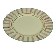 Plate Stripes Stoneware Multi 28x28x3cm