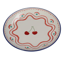 Plate Cherry Stoneware Multi 21x21x2.3cm