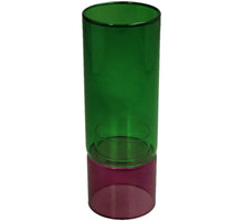 Candle Holder Glass Multi 6x6x17cm