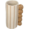 Vase Walnuts Stoneware Brown 11.5x9x18.5cm