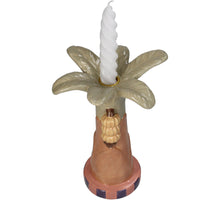 Candle Stick Palm Tree Dolomite Multi 15.5x13.8x23.4cm