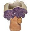 Vase Palm Tree Dolomite Multi 15.5x10.3x21.5cm