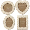 Photo Frame Twisted Polyresin Ivory 6x9cm 4ass