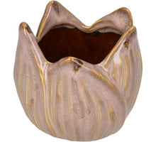 Vase Stoneware Pink 9x8.5x9cm