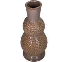 Stoneware vase pink 11.5x11.5x25.5cm