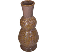 Stoneware vase pink 13x13x31.5cm