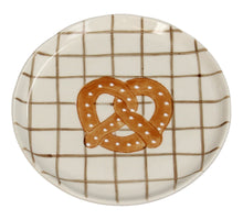 Plate Pretzel Stoneware Brown 13.5x13.5x1.3cm