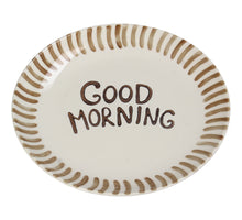 Plate Good Morning Stoneware Brown 20.5x20.5x2.8cm
