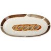 Plate Baguette Stoneware Brown 25.7x13.3x3cm