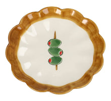 Plate Olive Stoneware Multi 12.4x12.4x2cm