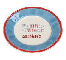 Plate Sardines Stoneware Multi 21x21x2.8cm