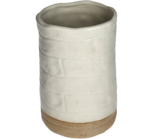 Vase Stoneware White 10.5x10.5x16.5cm