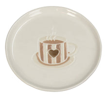 Plate Coffee Stoneware Brown 13.5x13.5x1.3cm