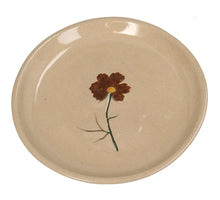 Plate Flower Stoneware Beige 15.5x15.5x2cm