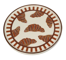 Plate Croissant Stoneware Brown 25.5x25.5x1.5cm