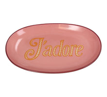 Plate J'Adore Stoneware Pink 21x12.5x2.5cm