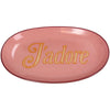 Plate J'Adore Stoneware Pink 21x12.5x2.5cm