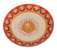 Plate Sun Stoneware Multi 16x16x2cm