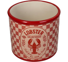 Planter Lobster Can Dolomite Red 13.8x13.8x11.8cm