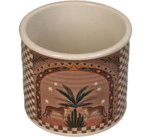 Planter Leopard Dolomite Brown 9.8x9.8x9cm