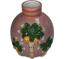 Vase Palm Tree Dolomite Pink 14x13x16cm