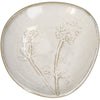 Plate Field Flower Stoneware White 11.5x10.5x2cm