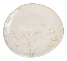 Plate Field Flower Stoneware White 14x13.5x1.5cm