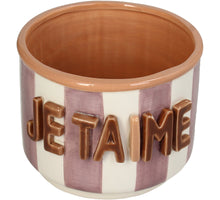 Planter Je Taime Dolomite Multi 14.2x14.2x11.5cm
