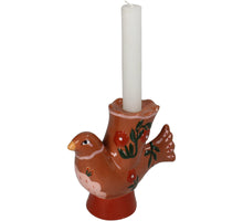 Candle Stick Bird Dolomite Multi 16x6x14cm terra