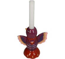 Candle Stick Bird Dolomite Multi 14x8.5x16cm purple