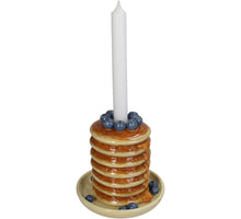 Candle Stick Pancake Blueberry Dolomite Brown 14x14x14,5cm