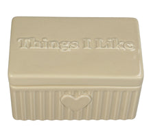 Keepsake Box Things I Like Dolomite Beige 15x9x9cm