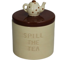 Keepsake Box Spill the Tea Dolomite Ivory 11x11x13cm