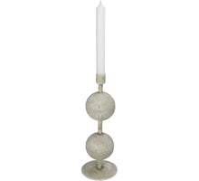 Candle Stick Balls Metal Ivory 10x10x27.5cm