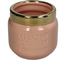 Planter Glow Cream Collagen Fine Earthenware Pink 10.2x10.2x10cm