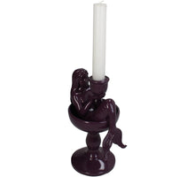 Candle Stick Mermaid Polyresin Purple 12x9.5x19.5cm
