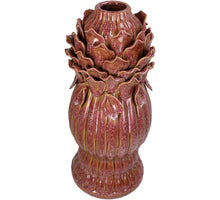 Vase Stoneware Brown 15x15x36cm