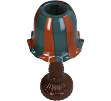 Candle Holder Lamp Shape Glass Multi 12.7x12.7x24cm