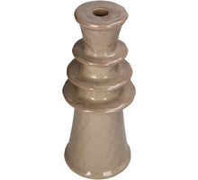 Candle Stick Stoneware Mauve 11.5x11.5x27cm