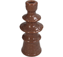 Candle Stick Stoneware Terra 8x8x19cm